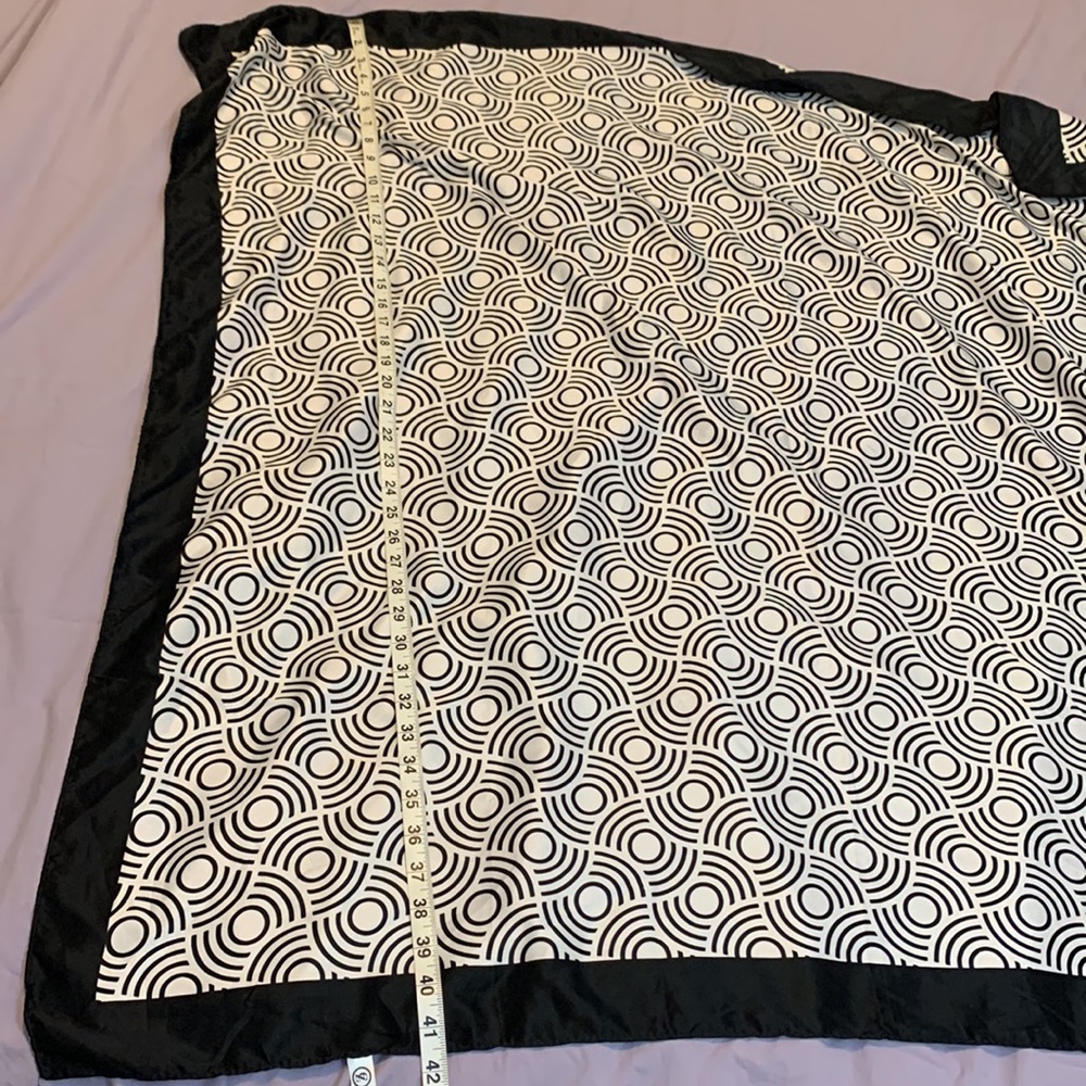 Large Black & White Geometric Scarf (42in x 42in)